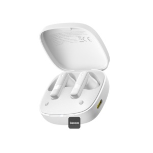 Casti Fara Fir, Bluetooth 5.3, Waterproof - Baseus Bowie E20 (A00069700223-00) - White - Img 1