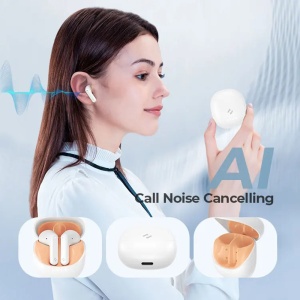 Casti fara Fir Bluetooth 5.4, TWS, ENC, Type-C, 300mAh - Havit (TW931) - White - Img 3