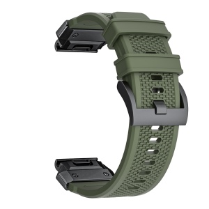 Curea pentru Garmin Fenix 3/3 HR/5X/5X Plus/6X/6X Pro/7X/7X Pro Solar - Techsuit Watchband QuickFit 26mm (W068) - Green / Black - Img 3