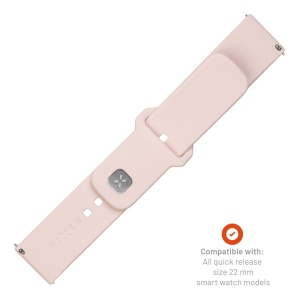 Curea pentru Huawei Watch GT 2 (46mm)/GT 2 Pro/GT 3 Pro (46mm)/Ultimate, Xiaomi Watch S1 - Fixed Silicone Sporty Strap Set - Pink - Img 2