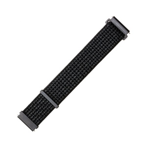 Curea pentru Samsung Galaxy Watch 4/5/Active 2, Huawei Watch GT 3 (42mm)/GT 3 Pro (43mm) - Fixed Nylon Strap - Reflective Black - Img 4