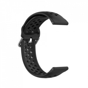 Curea pentru Samsung Galaxy Watch 4/5/Active 2, Huawei Watch GT 3 (42mm)/GT 3 Pro (43mm) - Techsuit Watchband 20mm (W004) - Black - Img 1