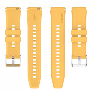 Curea pentru Samsung Galaxy Watch 4/5/Active 2, Huawei Watch GT 3 (42mm)/GT 3 Pro (43mm) - Techsuit Watchband 20mm (W026) - Yellow - Img 5