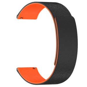 Curea pentru Samsung Galaxy Watch4/5/Active 2, Huawei Watch GT 3 (42mm)/GT 3 Pro (43mm) - Techsuit Watchband 20mm (W074) - Black/Orange - Img 5
