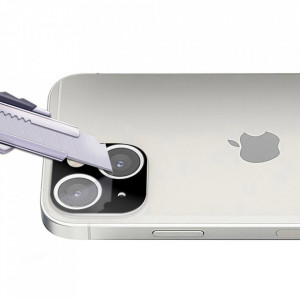 Folie Camera pentru iPhone 13 / iPhone 13 Mini - Techsuit Full Camera Glass - Black - Img 5