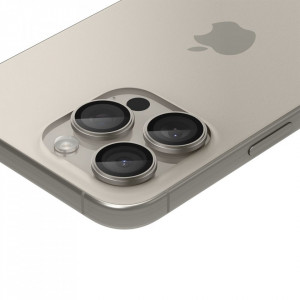 Folie Camera pentru iPhone 14 Pro / 14 Pro Max / 15 Pro / 15 Pro Max (set 2) - Spigen Glas.tR Optik EZ Fit Pro - Natural Titanium - Img 2