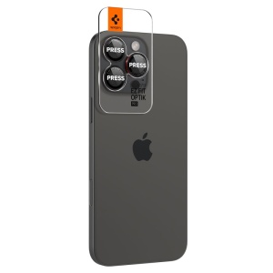 Folie Camera pentru iPhone 14 Pro / Pro Max / 15 Pro / Pro Max / 16 Pro / Pro Max (set 2) - Spigen Glas.tR Optik EZ Fit Pro - Black - Img 3