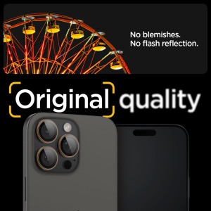 Folie Camera pentru iPhone 16 Pro (set 2) - Spigen Glas.tR Optik EZ Fit Pro - Desert Titanium - Img 6
