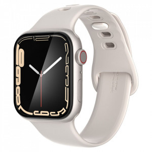 Folie pentru Apple Watch 7 / 8 41mm (set 2) - Spigen ProFlex EZ Fit - Black - Img 2