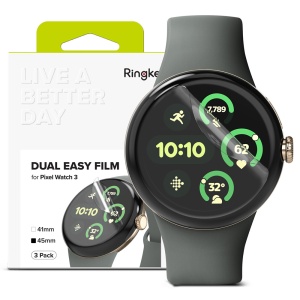 Folie pentru Google Pixel Watch 3 45mm (set 3) - Ringke Dual Easy Film - Clear - Img 1
