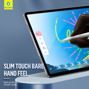 Folie pentru iPad Pro 12.9 (2020 / 2021 / 2022) cu Aplicator Pro - Blueo HD Tempered Glass - Clear - Img 2
