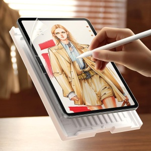 Folie pentru iPad Pro 13 (2024) (set 2) - ESR Paper-Feel - Matte Clear - Img 4
