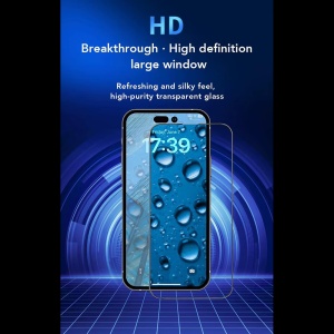 Folie pentru iPhone 14 Pro Max - ANANK 2.5D Reinforced Edge Screen Protector - Black - Img 2
