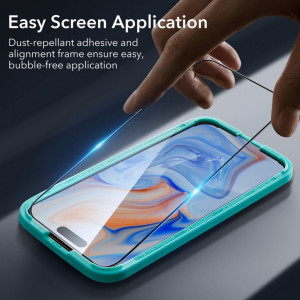Folie pentru iPhone 15 - ESR Tempered Glass - Black - Img 7