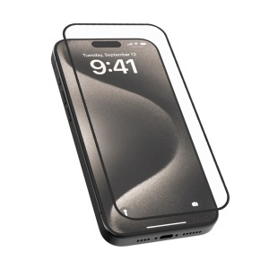 Folie pentru iPhone 15 Plus / iPhone 16 Plus (set 5) - Blueo 2.5D Silk Full Cover HD Glass - Black - Img 4