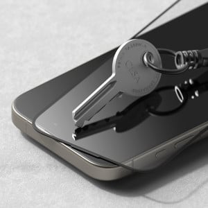 Folie pentru iPhone 15 Pro (set 2) - Ringke Easy Slide Tempered Glass - Clear - Img 3