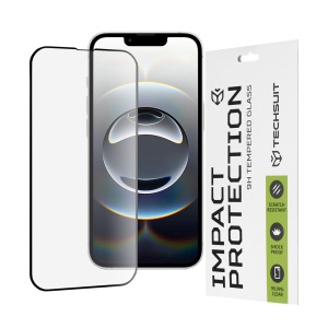 Folie pentru iPhone 16e - Techsuit 111D Full Cover / Full Glue Glass - Black