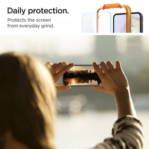Folie pentru Samsung Galaxy A35 5G / M35 (set 2) - Spigen Glas.TR Align Master - Clear - Img 7