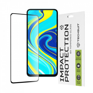 Folie pentru Xiaomi Redmi Note 9S / Note 9 Pro / Note 9 Pro Max - Techsuit 111D Full Cover / Full Glue Glass - Black - Img 1