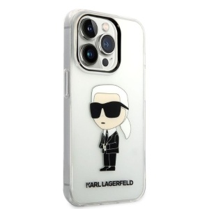 Husa iPhone 14 Pro Max - Karl Lagerfeld Hardcase Transparent (KLHCP14XHNIKTCT) - Ikonik Karl Lagerfeld - Img 7