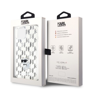 Husa iPhone 15 - Karl Lagerfeld Hardcase Monogram (KLHCP15SHNCMKLT) - Transparent Choupette - Img 7