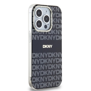 Husa iPhone 15 Pro - DKNY IML Mono & Stripe MagSafe (DKHMP15LHRHSEK) - Black - Img 2