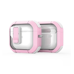 Husa pentru Apple AirPods 4 - Dux Ducis PECN Series - Pink / White - Img 1