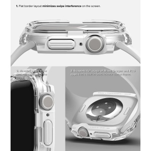 Husa pentru Apple Watch 10 42mm - Ringke Fusion Bumper - Black - Img 5