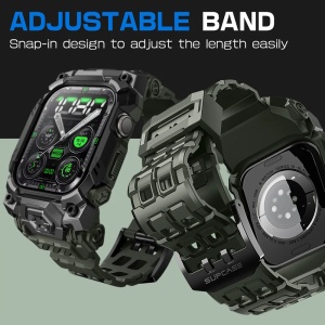 Husa pentru Apple Watch 10 46mm + Curea - Supcase Unicorn Beetle Ore Pro Version - Guldan - Img 7