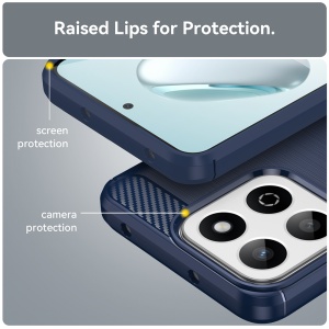 Husa pentru Honor 200 Smart / X7c - Techsuit Carbon Silicone - Blue - Img 5