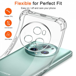 Husa pentru Honor Magic5 Pro - Techsuit Shockproof Clear Silicone - Clear - Img 3