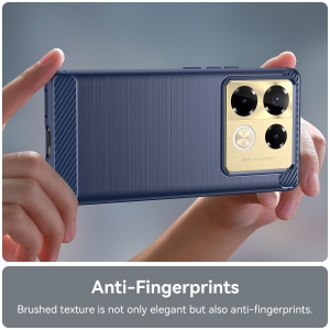 Husa pentru Infinix Note 40 Pro+ - Techsuit Carbon Silicone - Blue - Img 2