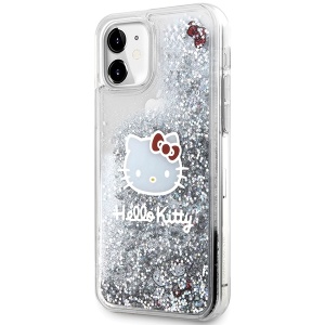 Husa pentru iPhone 11 - Hello Kitty Hardcase Liquid Glitter Charms Kitty Head (HKHCN61LIKHET) - Silver - Img 5