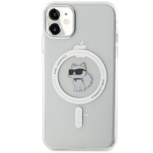 Husa pentru iPhone 11 - Karl Lagerfeld IML MagSafe (KLHMN61HLSCHH) - White Metal Choupette`s Head - Img 5