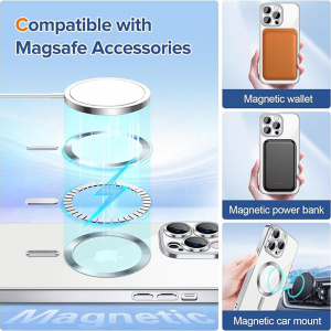 Husa pentru iPhone 12 Pro - Techsuit Luxury Crystal MagSafe - Silver - Img 5