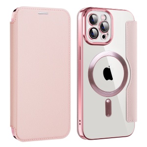 Husa pentru iPhone 12 Pro - Techsuit SmartMag Book Case - Pink - Img 2