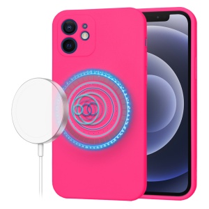 Husa pentru iPhone 12 - Techsuit SoftFlex MagSafe - Hot Pink - Img 1