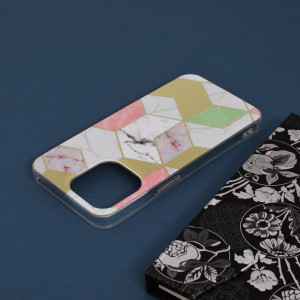 Husa pentru iPhone 13 Pro - Techsuit Marble Series - Purple Hex - Img 5