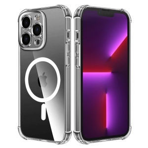 Husa pentru iPhone 13 Pro - Techsuit Shockproof Clear Silicone MagSafe - Clear - Img 1