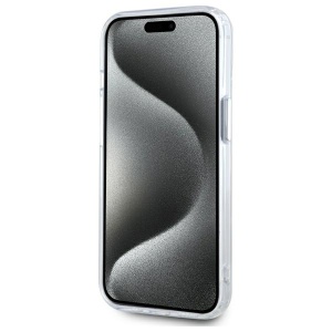 Husa pentru iPhone 14 - Karl Lagerfeld IML MagSafe (KLHMP14SHLSKCH) - White Metal Karl&Choupette Head - Img 6
