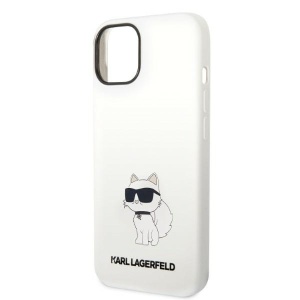 Husa pentru iPhone 14 Plus - Karl Lagerfeld Silicone MagSafe (KLHMP14MSNCHBCH) - White Choupette - Img 4