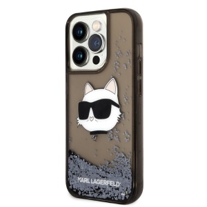 Husa pentru iPhone 14 Pro - Karl Lagerfeld Hardcase Glitter (KLHCP14LLNCHCK) - Choupette Head - Img 7