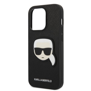Husa pentru iPhone 14 Pro - Karl Lagerfeld Saffiano (KLHCP14LSAPKHK) - Karl`s Head - Img 2