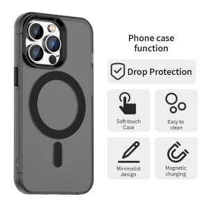 Husa pentru iPhone 14 Pro Max - Techsuit CandyCase MagSafe - Black - Img 2
