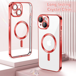 Husa pentru iPhone 14 - Techsuit Luxury Crystal MagSafe - Red - Img 2