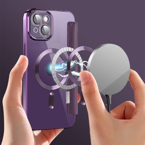 Husa pentru iPhone 14 - Techsuit SmartMag Book Case - Purple - Img 6