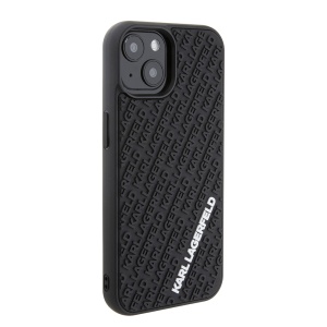 Husa pentru iPhone 15 / iPhone 14 / iPhone 13 - Karl Lagerfeld 3D Design (KLHCP15S3DMKRLK) - Rubber Multi Logo - Img 6