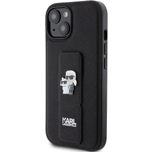 Husa pentru iPhone 15 - Karl Lagerfeld Saffiano Gripstand (KLHCP15SGSAKCPK) - Karl&Choupette - Img 7