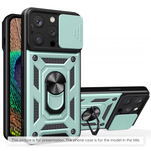 Husa pentru iPhone 15 Plus - Techsuit CamShield Series - Green - Img 2
