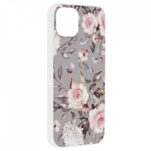 Husa pentru iPhone 15 Plus - Techsuit Marble Series - Bloom of Ruth Gray - Img 6